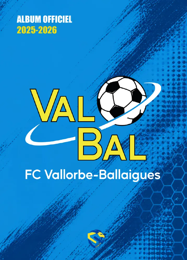 Couverture bleue du projet d'album du FC Vallorbe-Ballaigues