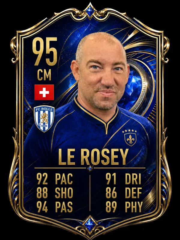 Carte FUT personnalisée avec note et statistiques